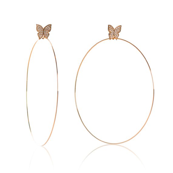 Large Rose Gold Hoops 570x570 - Evelyn Signature 4" Rose Gold Hoop Earrings