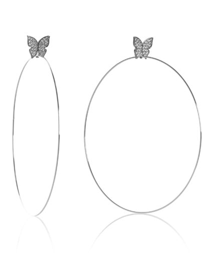 LUCKMORA White Gold Earring Backs 14K Solid Gold 0.15 Grams AU585 Butterfly Real  Earrings Backs Replacements for Studs 585 Hypoallergenic Pierced Secure 14K  White Gold